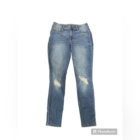 Rewash Brand Los Angeles Mid Rise Distressed Blue Jeans Size 5/27 - Picture 1 of 4